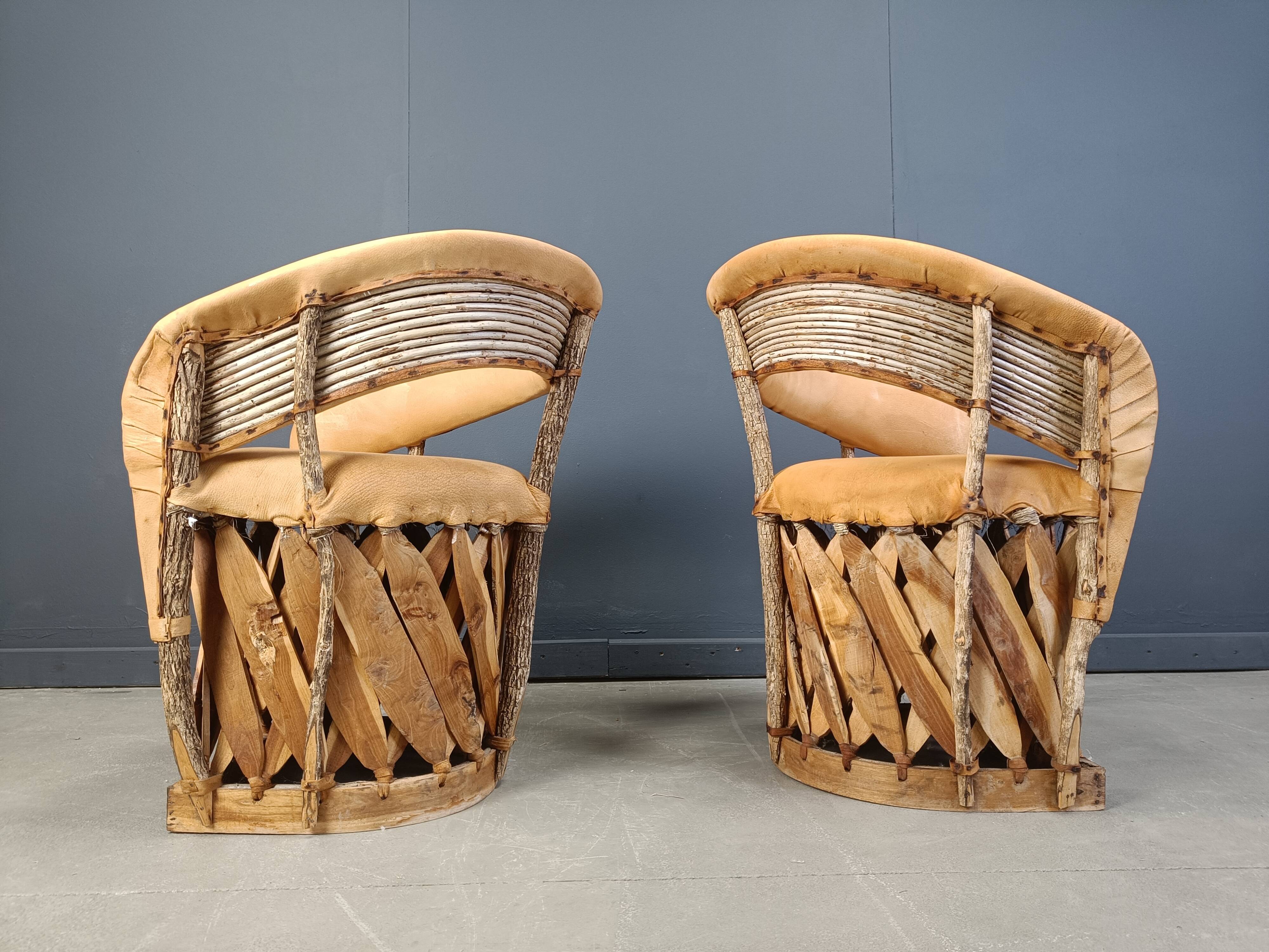 Vintage art populaire mexican dining chairs set of 6, 1970s