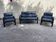 Sofa and pair of armchairs "Model Polhem" by Swedish designer Tod Bjorklund for Ikea 1980.
