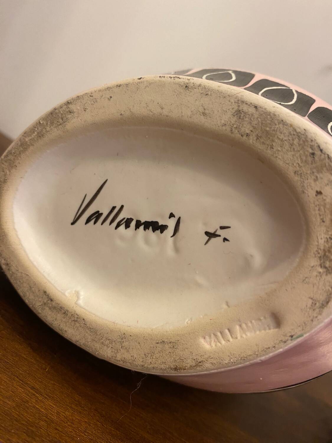 Pink Vallauris vase from the 1950s