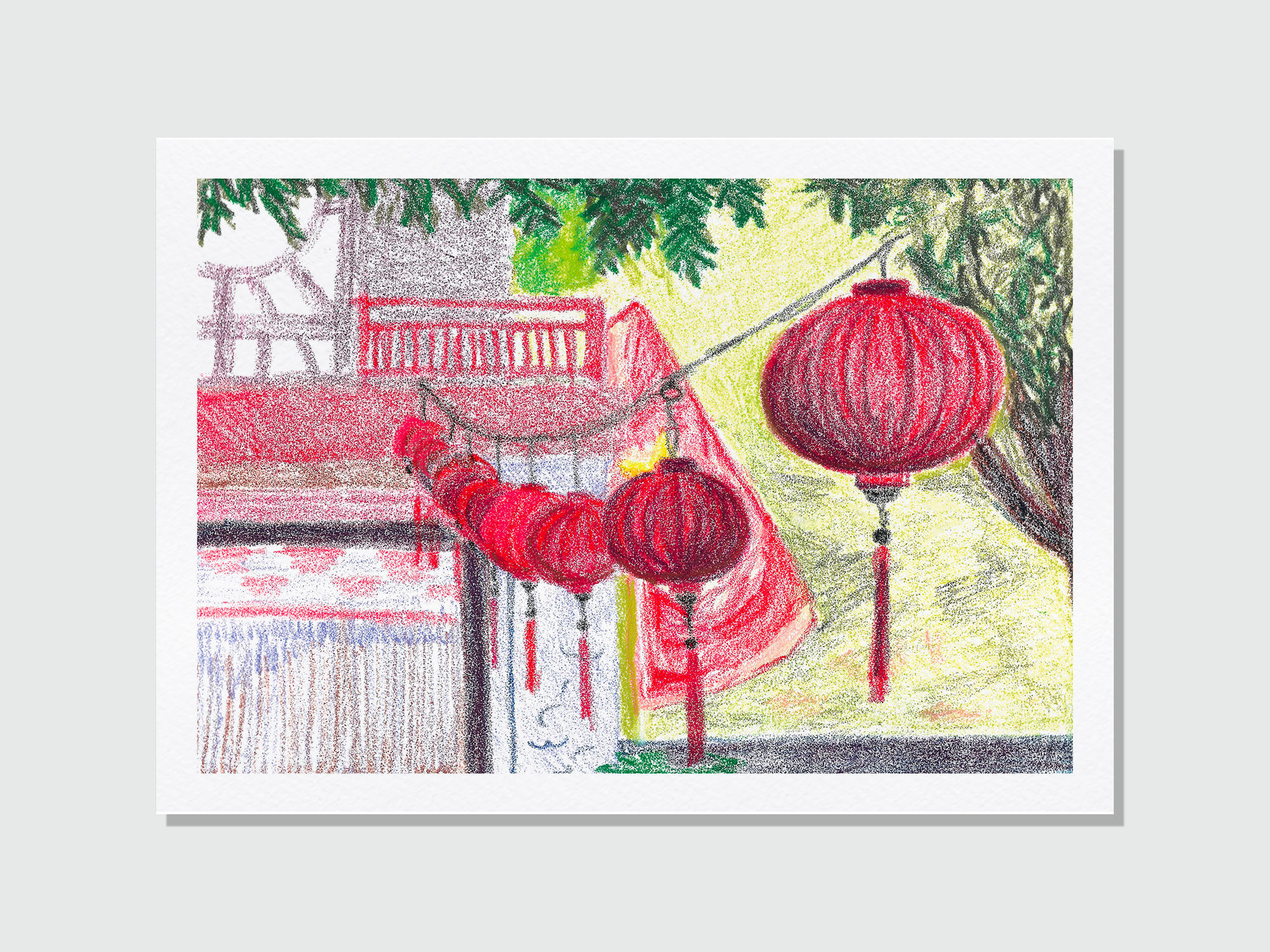 Pastel Hanoi - A4 - travel lamp Vietnam Asia