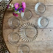 Vintage dessert service in clear glass