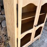 Refurbished solid wood display cabinet/sideboard