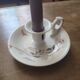 Bougeoir raz de cave porcelaine floral