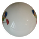 Opaline ball lamp with vintage clown pattern 1960
