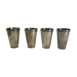 4 'love' metal vases