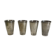 4 'love' metal vases