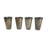4 'love' metal vases