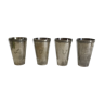 4 'love' metal vases