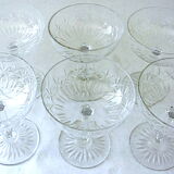 6 cups champagne in crystal