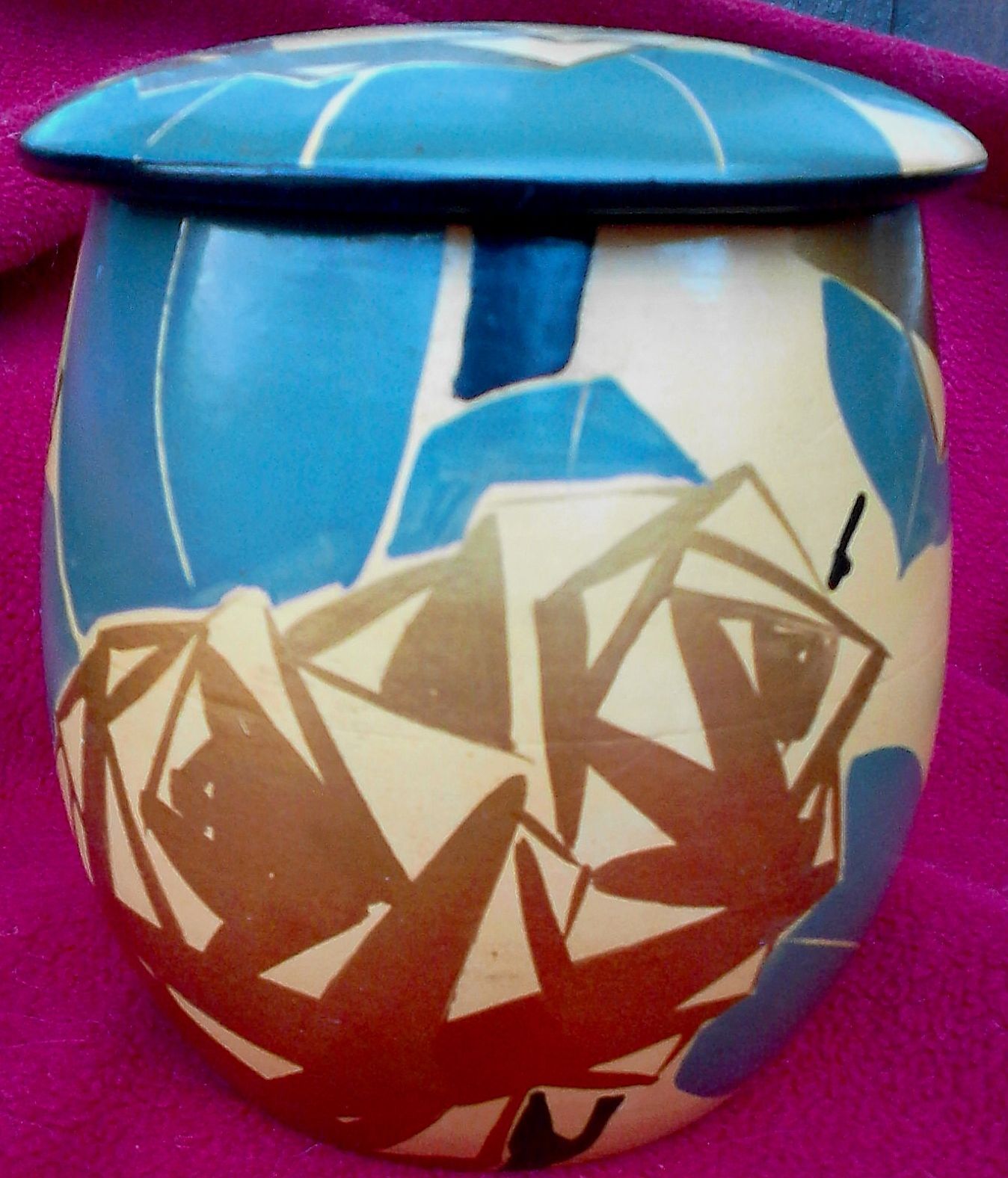 Louis Giraud signed ceramic vase