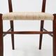 Set of Belgian Teak Dining Chairs with Braided Rope Seat, 1960s