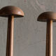 3 wooden hats turned, art deco