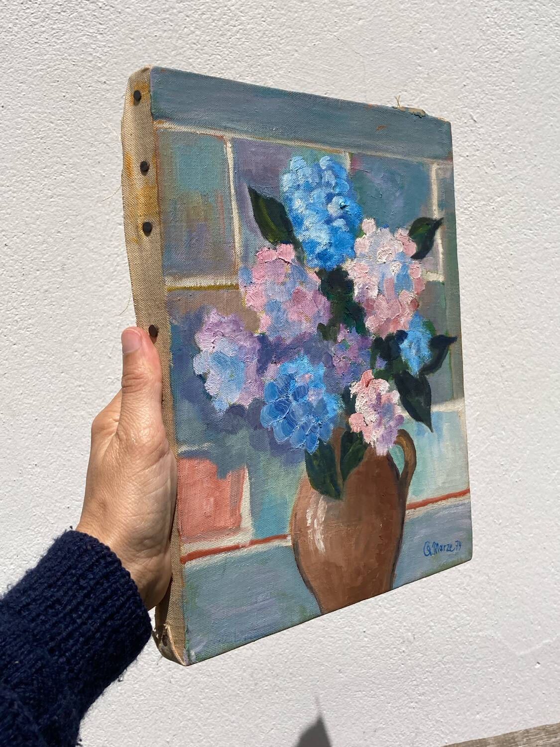 Geranium bouquet painting