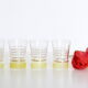Set of 4 vintage glasses, yellow and gold granita, vintage, authentic, 50s