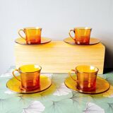 Amber coffee cups 70s