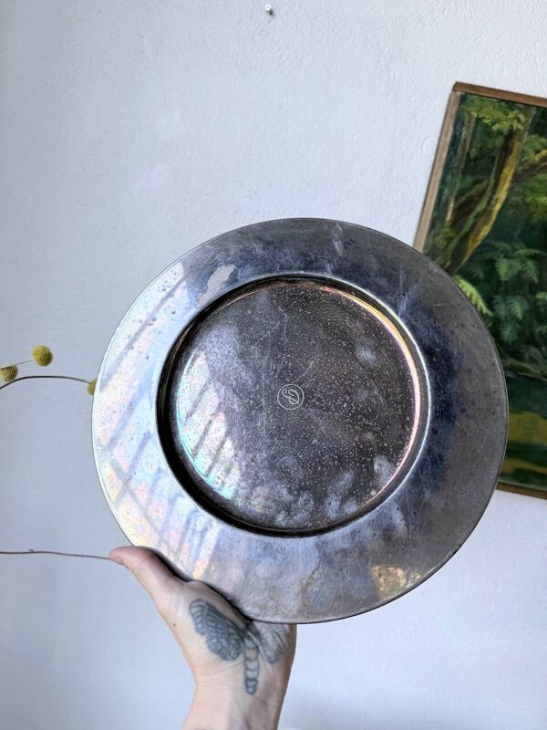 Set 12 assiettes - sous-assiettes - métal argenté Emile Puiforcat