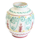 Mediterranean vase with reliëf by Fratelli Fanciullacci, Italy