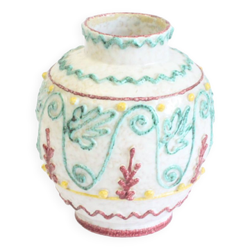 Vase méditerranéen avec relief par Fratelli Fanciullacci, Italie