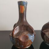 Paire de vases en grés émaillé