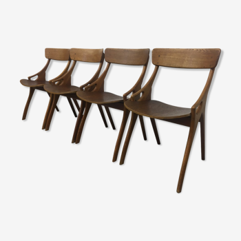 4 Danish dining room chairs Arne Hovmand Olsen 1950's