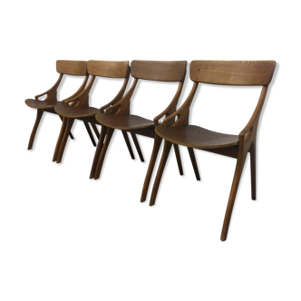 4 Danish dining room chairs Arne Hovmand Olsen 1950's