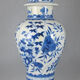 Potiche chinoise bleu blanc