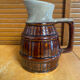 Vintage flamed ceramic barrel-shaped pichet in old style revol 1l #