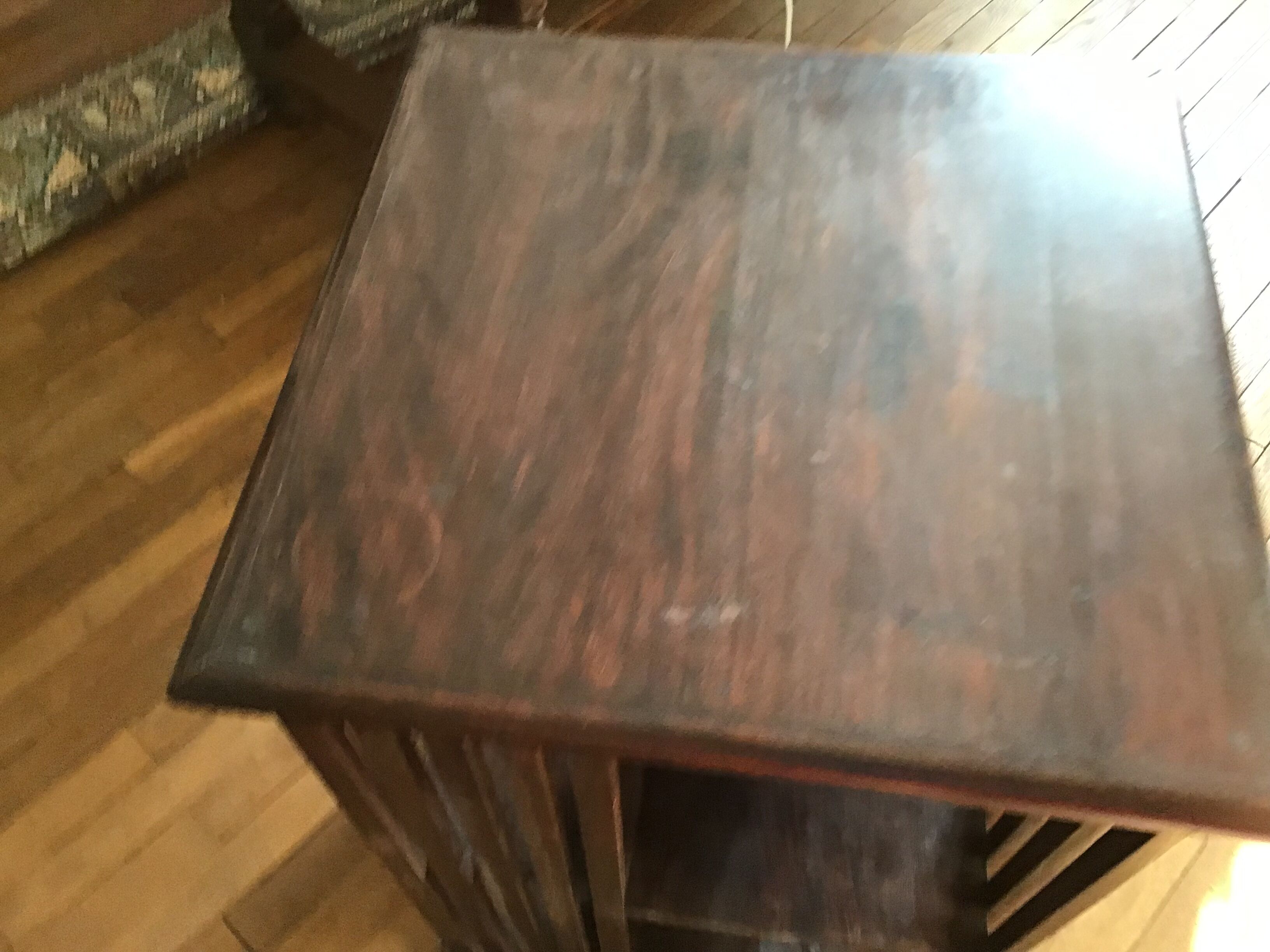 Mahogany revolving bookcase