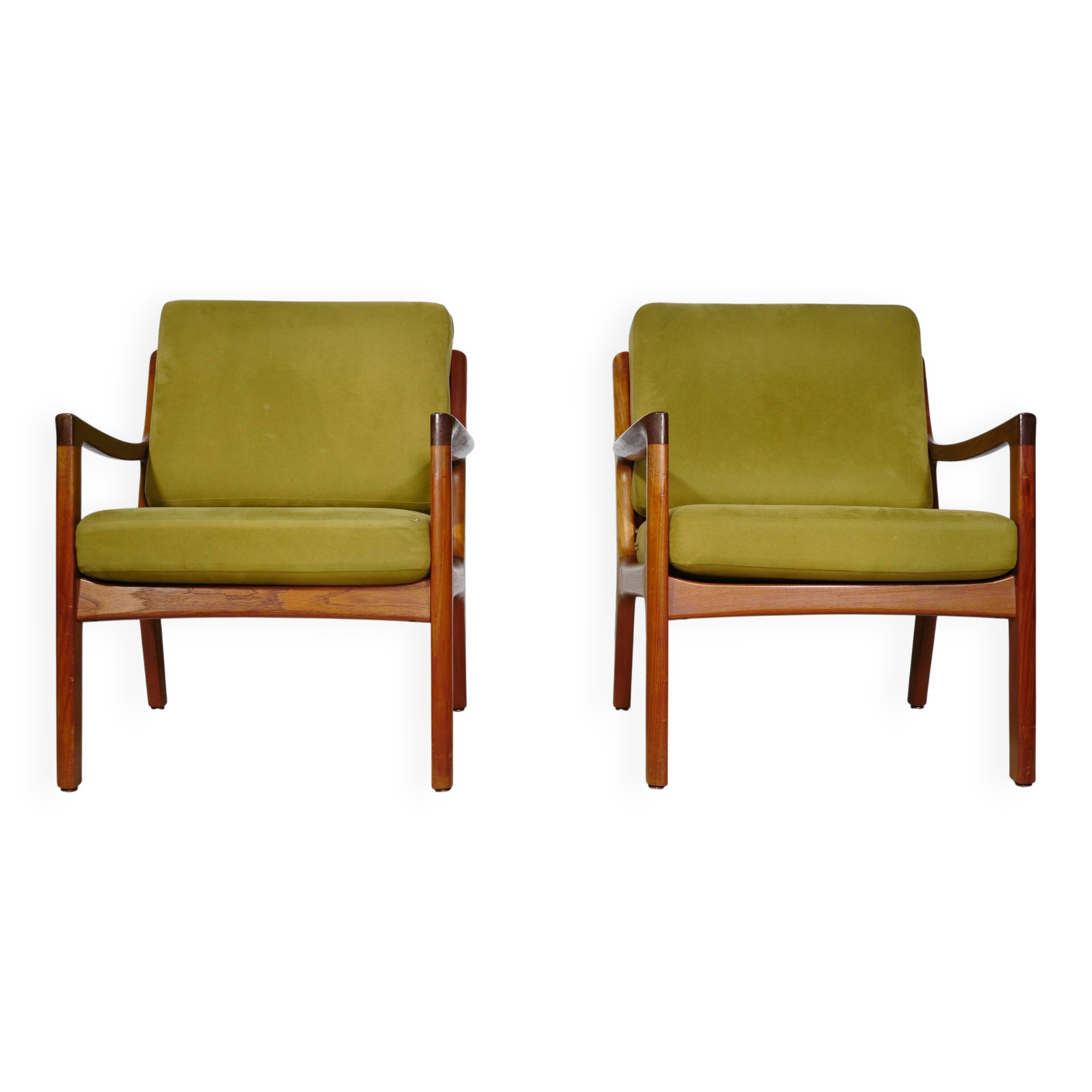 Set of 2 Senator Lounge Chairs Teak by Ole Wanscher for France & Son, 1960s