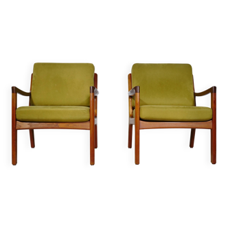 Set of 2 Senator Lounge Chairs Teak by Ole Wanscher for France & Son, 1960s