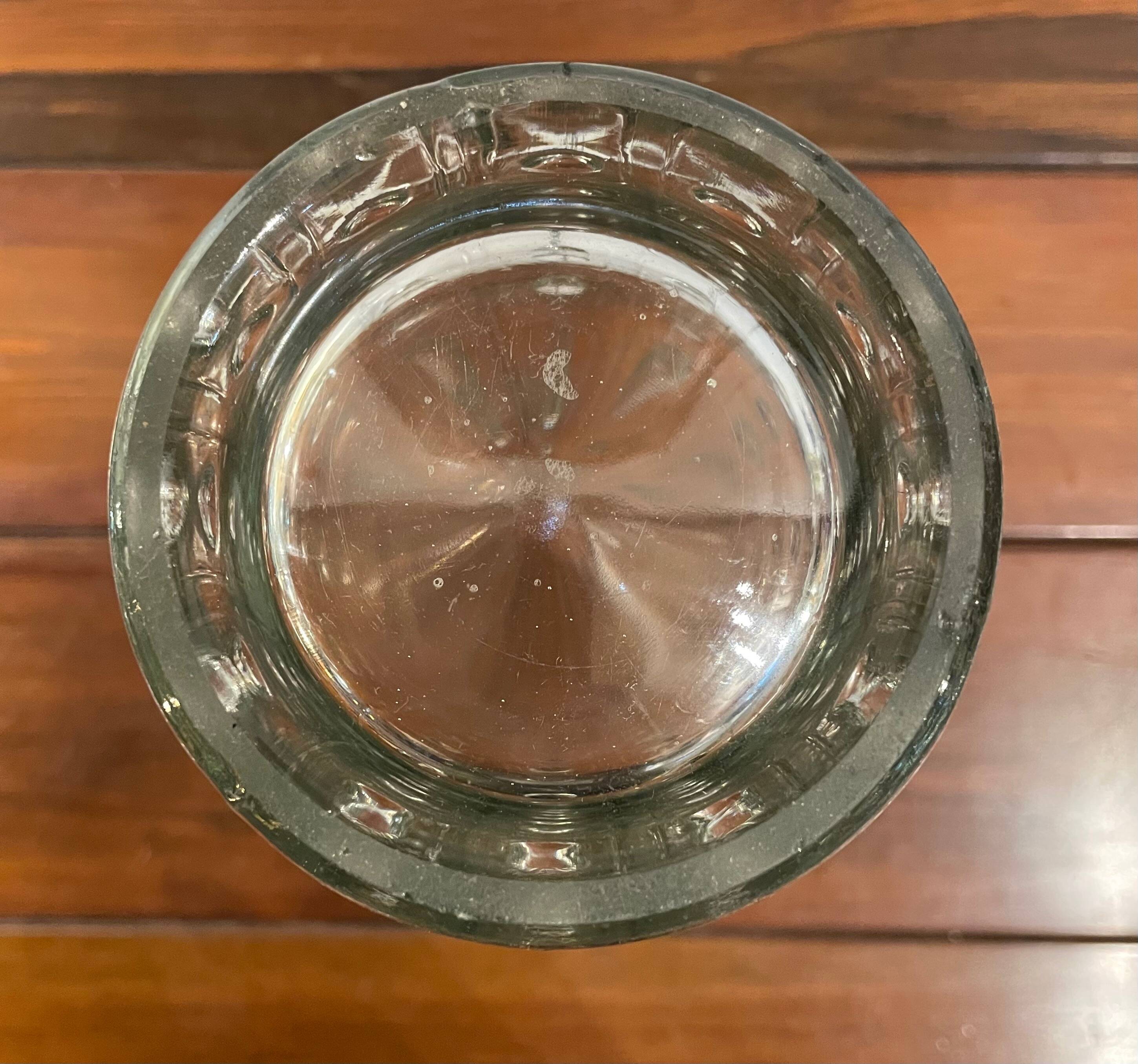 Cylindrical glass vase