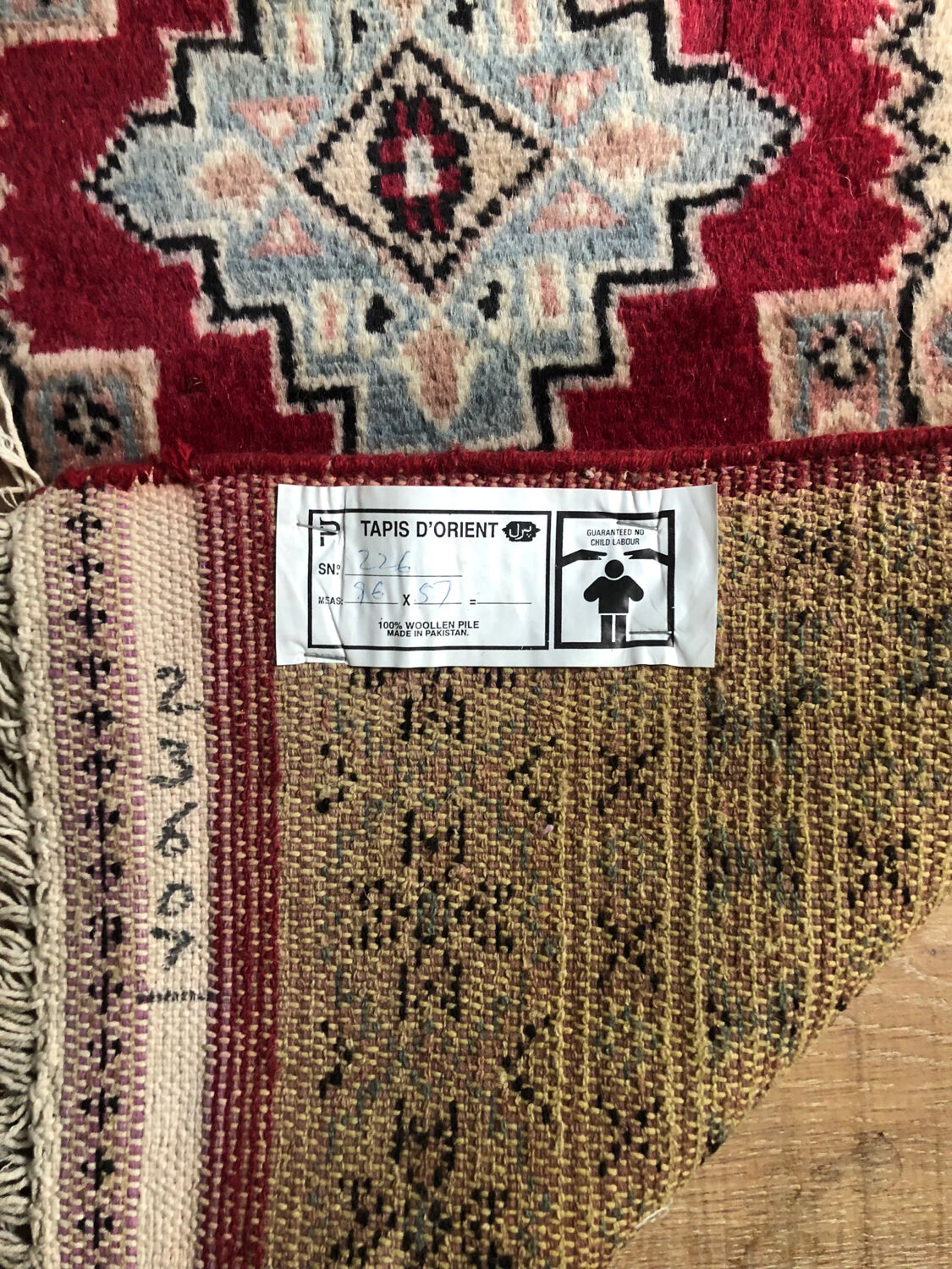 Handmade wool carpet from Pakistan