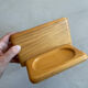 Wall-mounted wooden soap dish