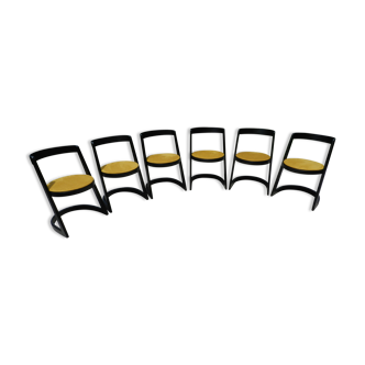 6 vintage Baumann Halfa chairs 1971s 1973s