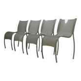 Ensemble de 4 chaises FPE par Ron Arad pour Kartell années 1990.