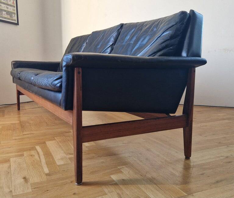 Midcentury Rare Leather Sofa Bovenkamp, Netherlands, 1960s