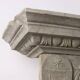 Ancient Renaissance fireplace lintel in pietra serena stone, 15th century.