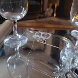 Set of 70s stemmed glasses