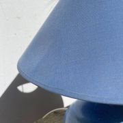 Lampe en céramique bleu vintage