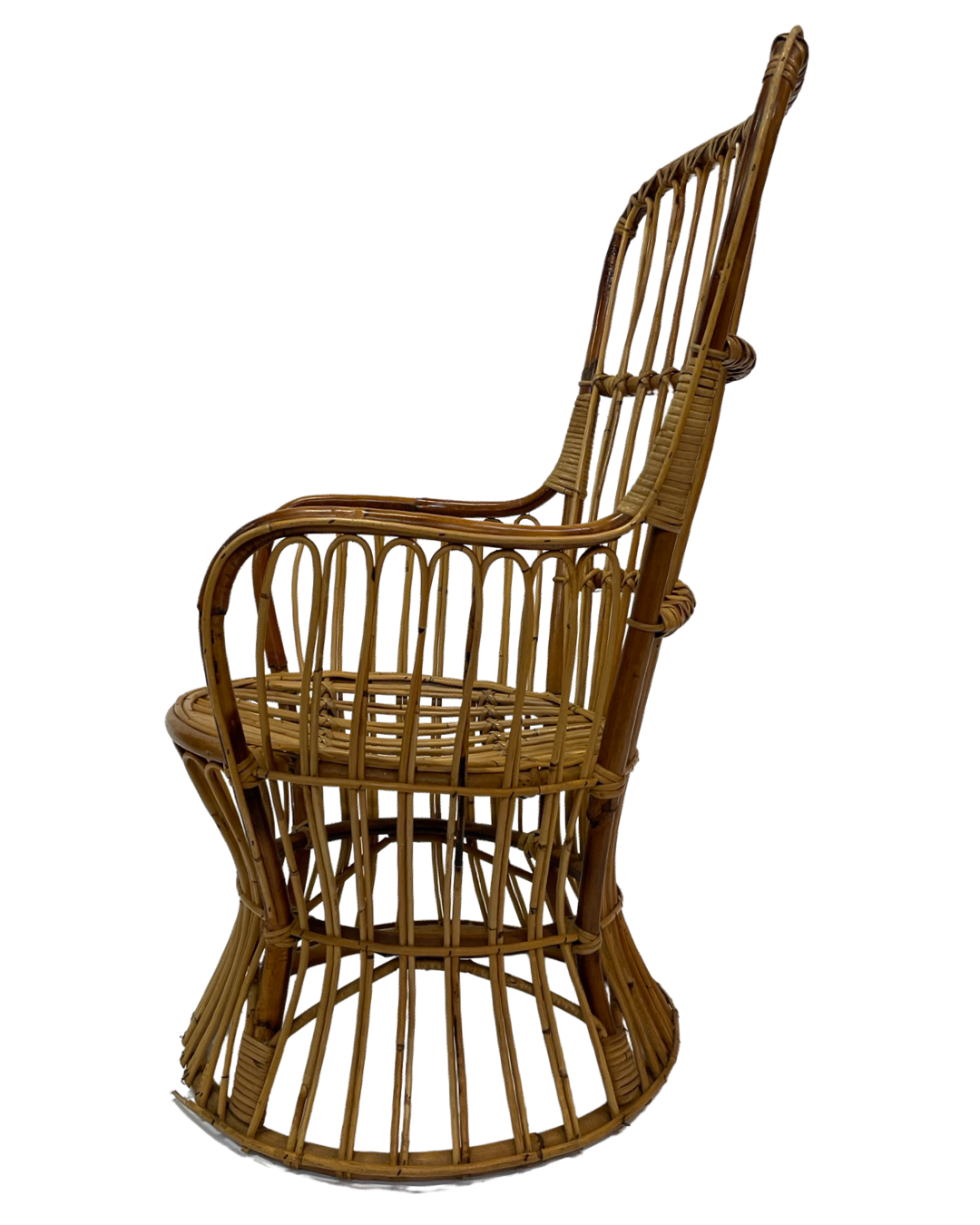 Set of two mid century rattan armchairs by bonacina 1950 design