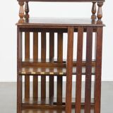 Large Antique English Oak Library Book Carousel