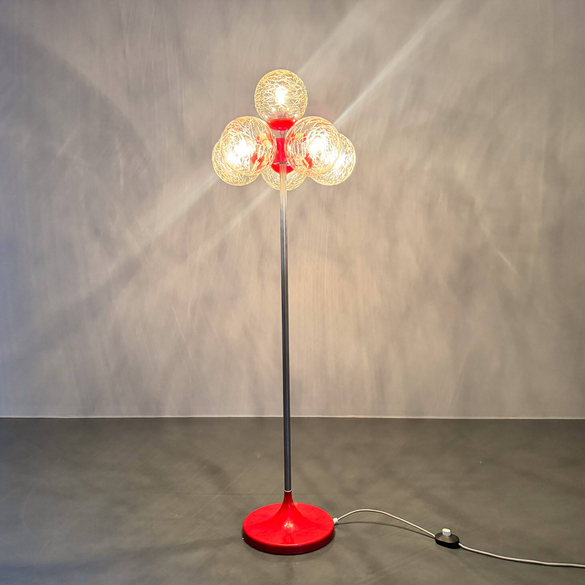 Space Age Plastic & Glass Floor Lamp, Germany