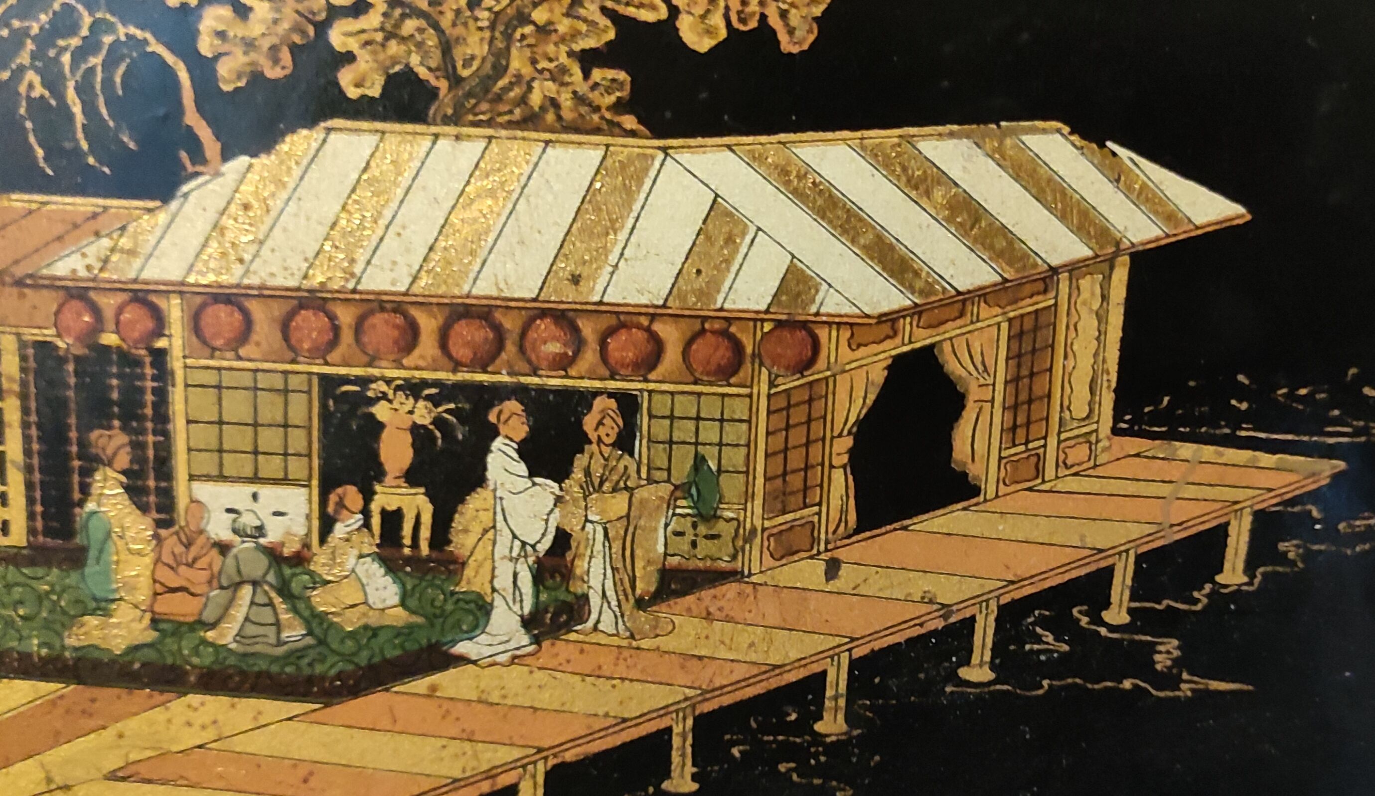 Tray Napoleon III Japanese decoration
