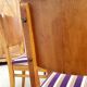 6 striped fabric chairs from the 1950s