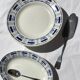 St Amand cup and ramekin blue stripes
