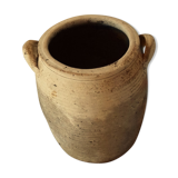 Terracotta pot with two vintage decorative handles