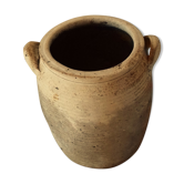 Terracotta pot with two vintage decorative handles