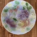 Blue slipware fruit bowl