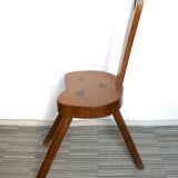 Massive, brutalist wooden tripod Chair