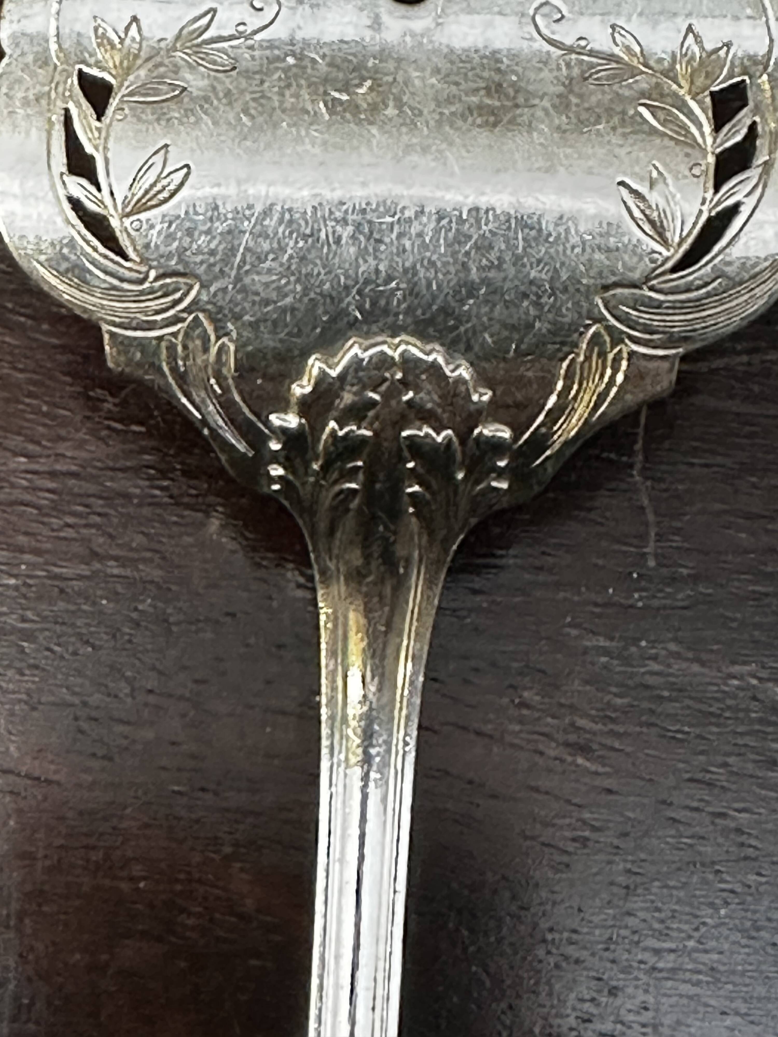 Silver Fish Serving Cutlery - Minerva Hallmarks - Art Nouveau